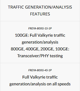 Traffic generation & analysis features