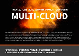 Multi-cloud security infographic logo